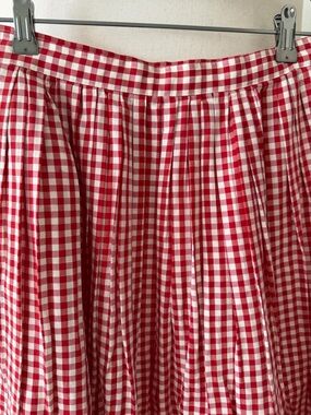 Uniqlo Red and White Gingham Maxi Skirt